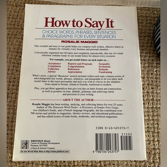 HOW TO SAY IT: CHOCE WORDS, PHRASES, SENTENCES & PARAGRAPHS FOR EVERY SITUATION - Picture 2 of 8